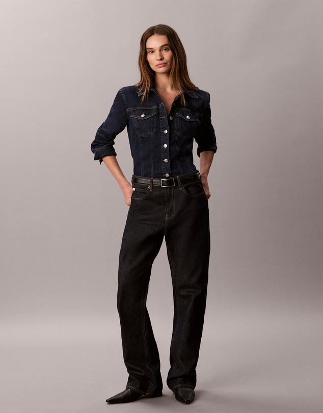 Calvin Klein Jeans - Sculpt Denim Trucker Button-Down Shirt
