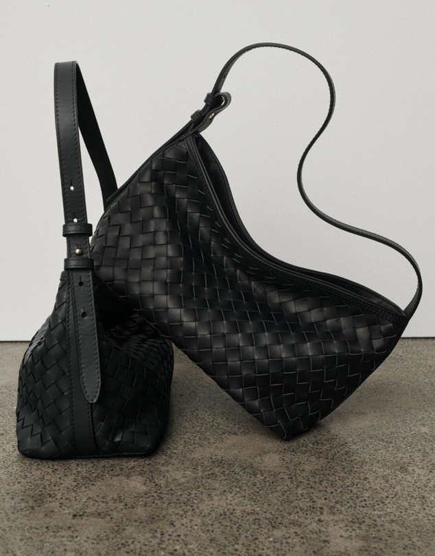 VESTIRSI - Elena Woven Shoulder Bag Black