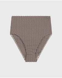 BONDI BORN - Poppy Bikini Bottom - Mocha Dot (Embodee™)