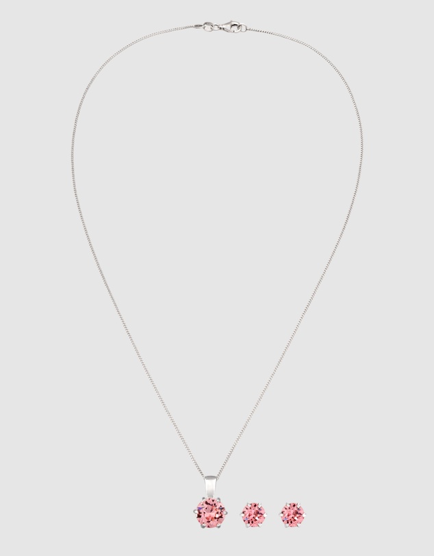 Elli Jewelry - Jewelry Set Crystal 925 Sterling Silver