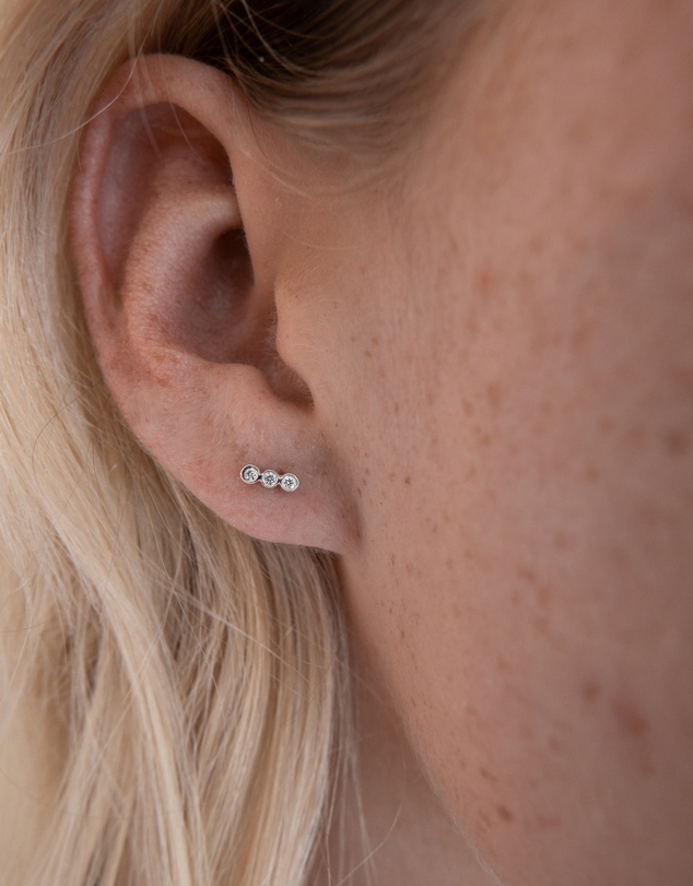 Luna Rae - Sterling Silver - Vivian Diamond Studs
