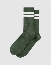 Les Deux - 2-Pack Striped Melange Socks
