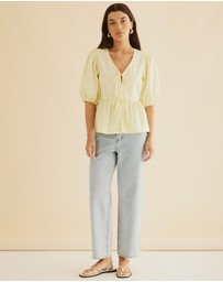 Atmos&Here - Indee Cotton Bow Shirt