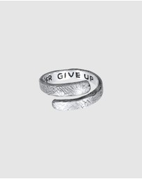 Haze & Glory - ICONIC EXCLUSIVE - Ring Men - Never Give Up - 925 Sterling Silver
