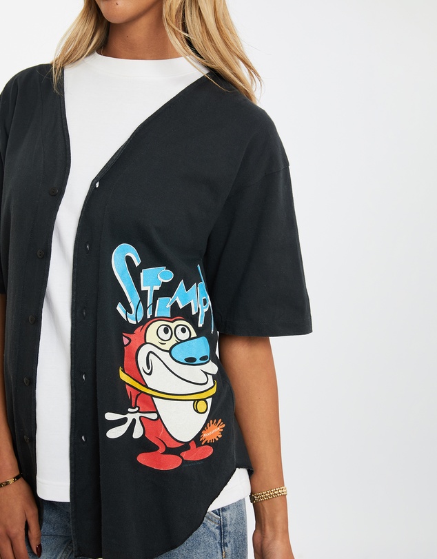 Vintage by The Real Deal - Pre Loved - Vintage 1994 Nickelodeon 'Ren & Stimpy' Jersey