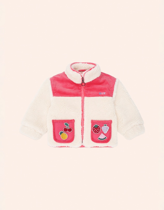 Huxbaby - Sherpa Cord Patches Jacket - Babies-Kids