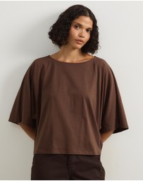 Atmos&Here - Wide Sleeve Boxy T-Shirt