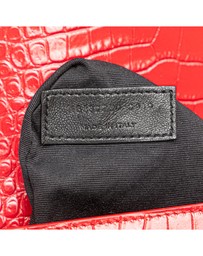 Pre-Loved by Azura Reborn - Pre-Loved Croc Embossed Leather Monogram Cassandra Clasp Bag