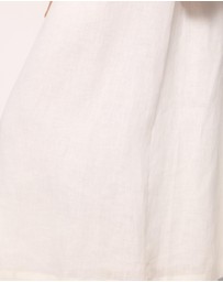 AERE - Ash Square Neck Linen Midi Dress