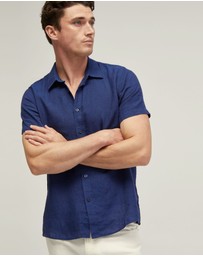 Oxford - Leyton Pure Linen Short Sleeve Shirt