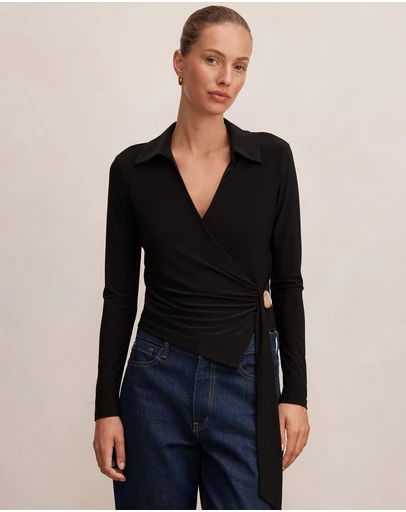 Forever New - Sabine Hardware Wrap Top