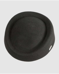 Max Alexander - Felt Black Pillbox Hat