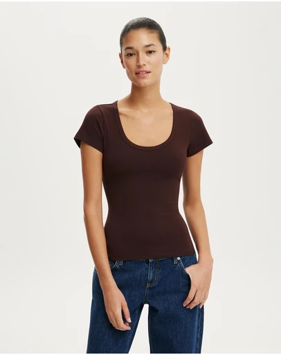 Cotton On - Everyday Smooth Scoop Neck Tee