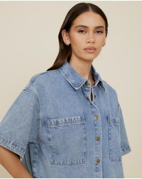 The Fated - Ali SS Denim Shacket