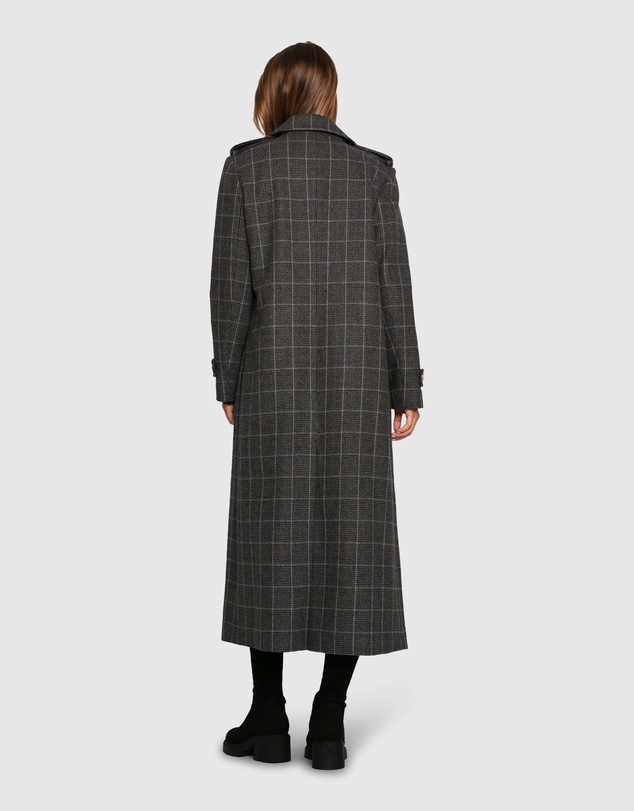 Belle & Bloom - Command Wool Blend Double Breast Maxi Coat