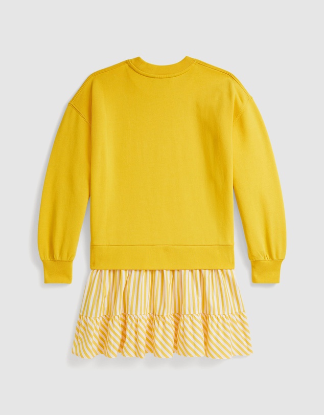 Polo Ralph Lauren - Striped-Skirt Loopback Fleece Dress - Babies-Teens