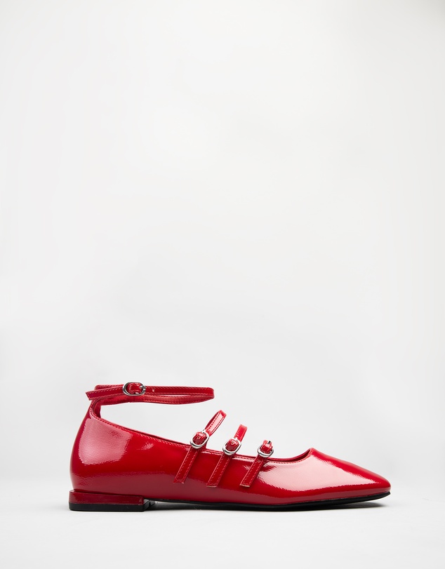 RAID - Galore Ankle strap ballet pumps in red