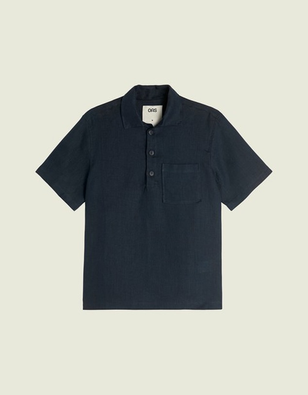 OAS Company - Dark Navy Girona Linen Shirt