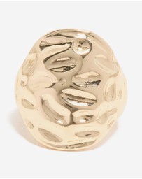 Lovisa - Gold Textured Oval Ring