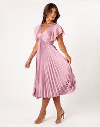 Petal & Pup - Nova Flutter Sleeve Midi Dress - Dusty Rose