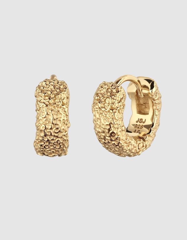 Elli Jewelry - Earrings Hoops 925 Sterling Silver Gold-Plated