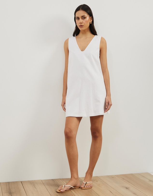 Atmos&Here - Mia A-Line Linen Blend Mini Dress