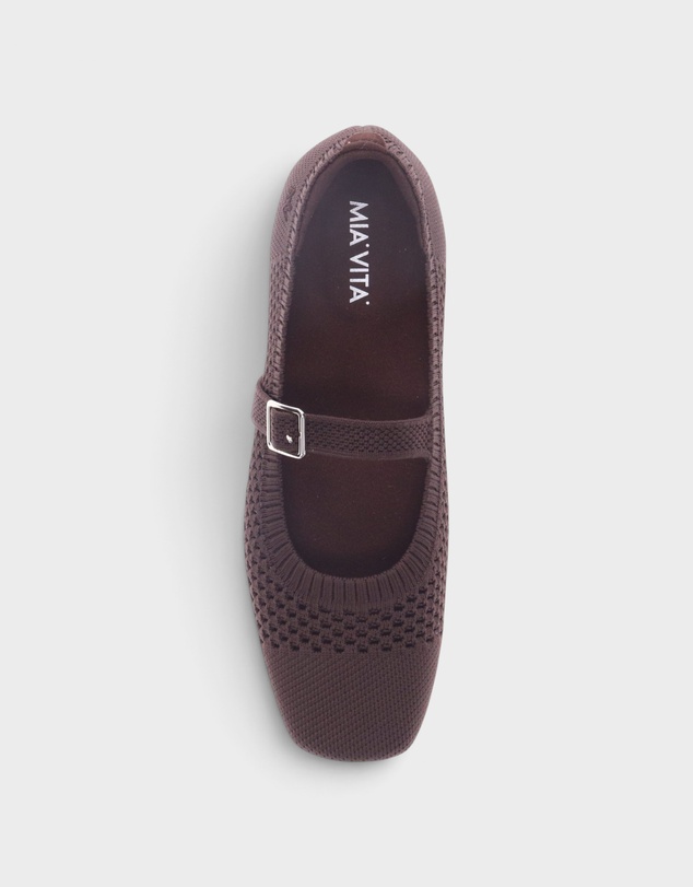 Mia Vita - Violet Open Knit Flat - Chocolate
