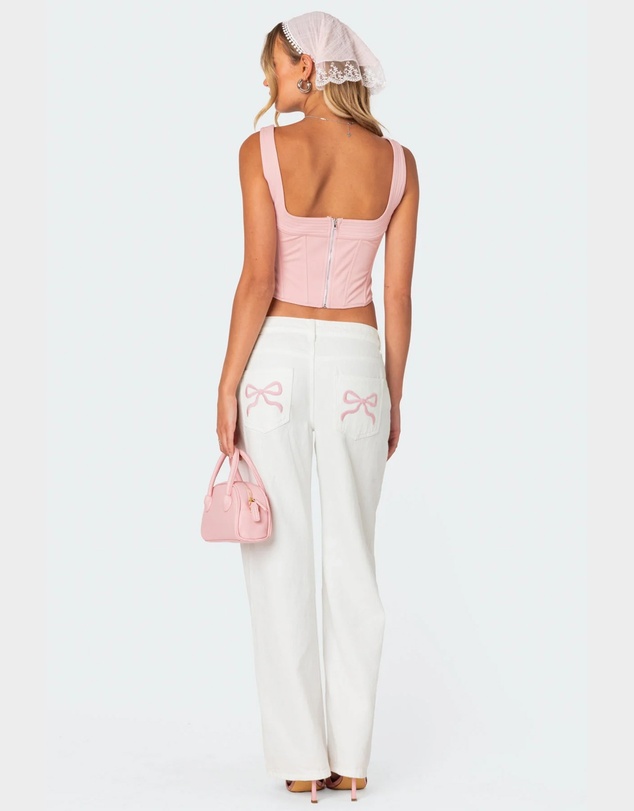 EDIKTED - Bow Pocket Relaxed Jeans