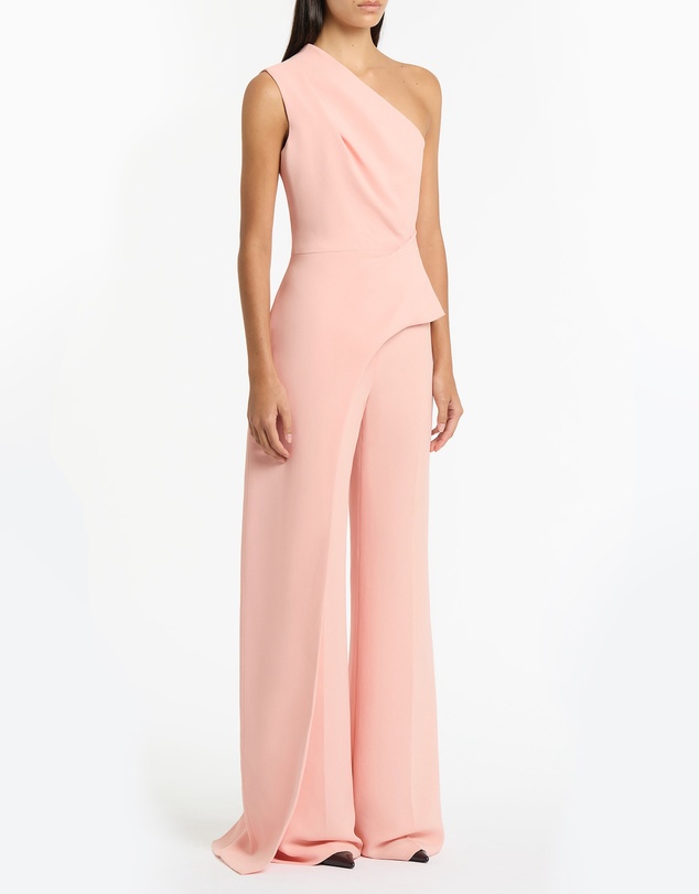 Carla Zampatti - Pale Rose Crepe Classic Flared Pant