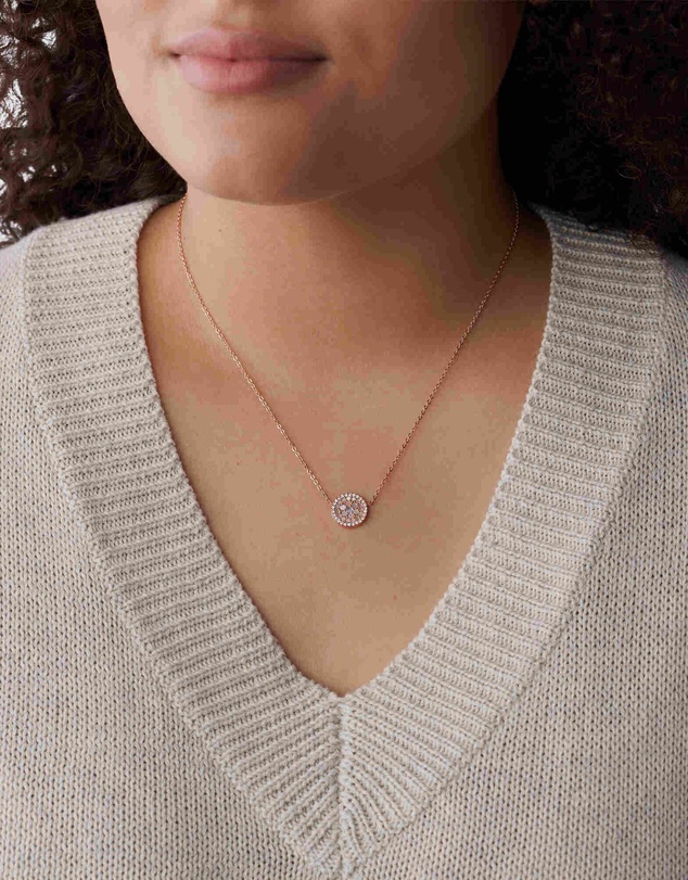 Fossil - Fossil Pearl Disc Two Tone Necklace JF01740791