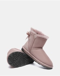EVERAU - EverAU Ugg Mini Back Bow Sheepskin Upper UGG Boots
