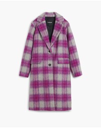 Desigual - Pink tartan coat