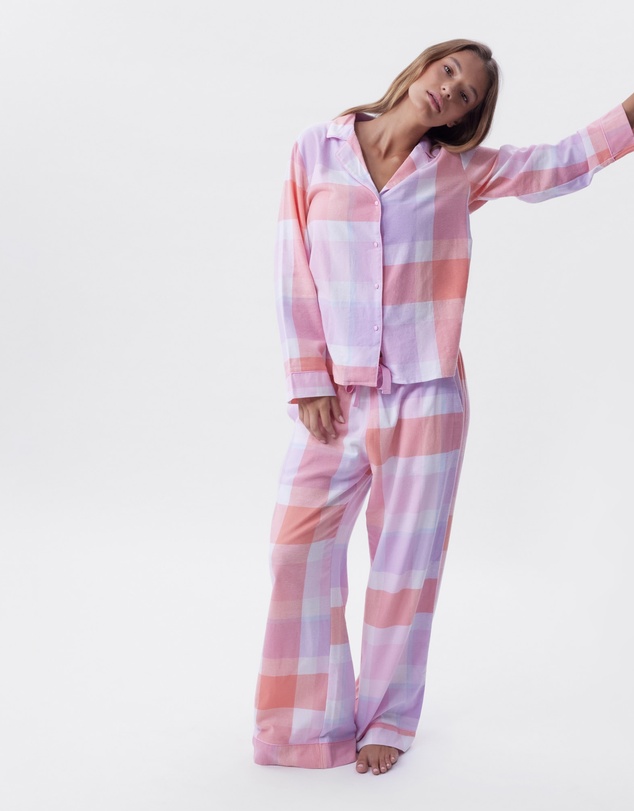 Bras N Things - Azlin Long Pant - Print Check