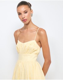 AERE - Gracelyn Linen Midi Dress
