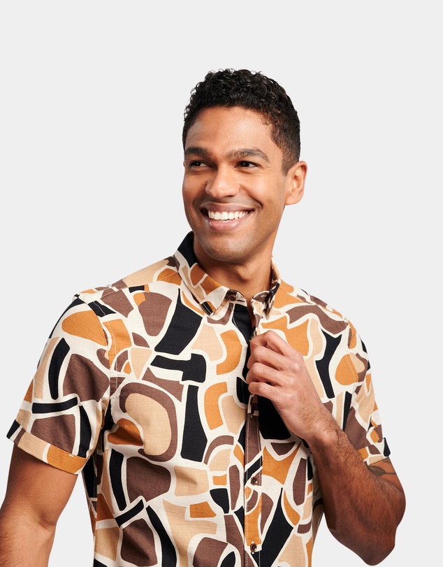 Brooksfield - Abstract Print Casual Shirt