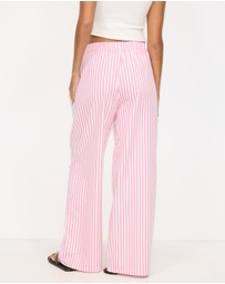 Dazie - Nina Stripe Double Waist Band Pants