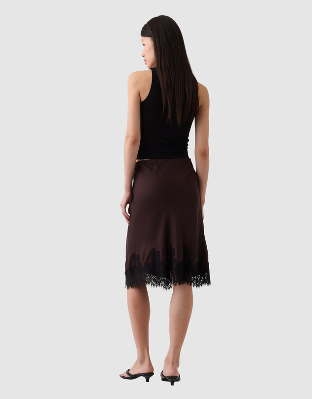 GAP - Maxi Lace Hem Slip Skirt