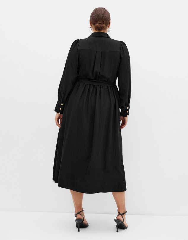 City Chic - Alana Button Midi Dress