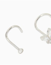 Lovisa - Surgical Steel Butterfly & Diamante Nose Studs 3-Pack