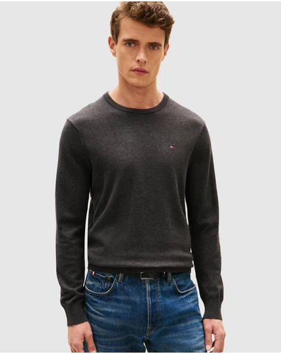 Tommy Hilfiger - Flag Embroidery Crew Neck Jumper