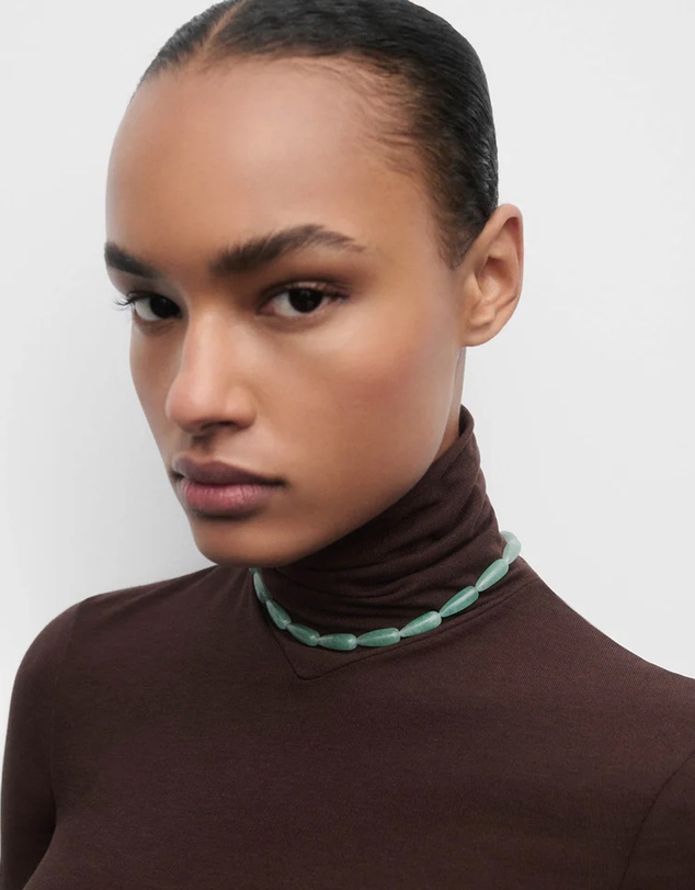 PDPAOLA - Green Aventurine Drop Necklace