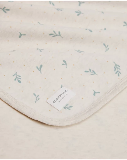 Country Road - Organically Grown Cotton Blend Newborn Blanket
