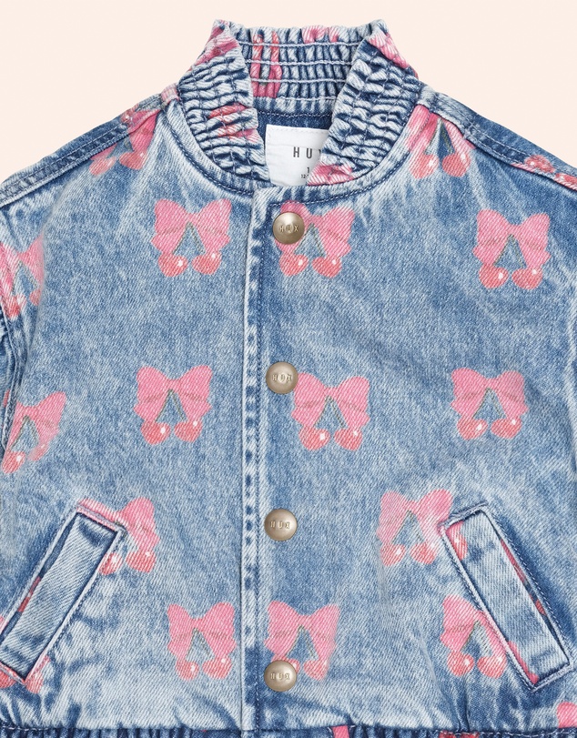 Huxbaby - Dreamy Denim Cherry Jacket - Babies-Teens