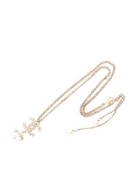 Pre-Loved by Azura Reborn - Pre-Loved Gold Plated Faux Pearl CC Pendant Necklace