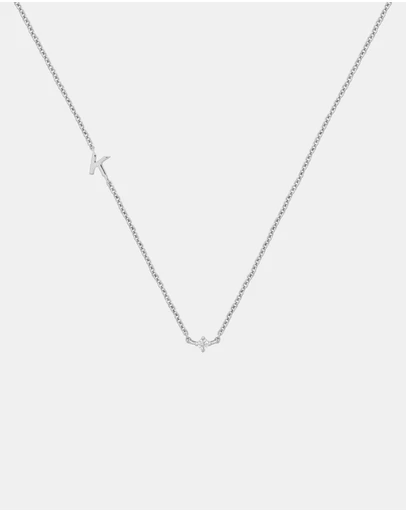 YCL  - Petite Initial Necklace K - Sterling Silver