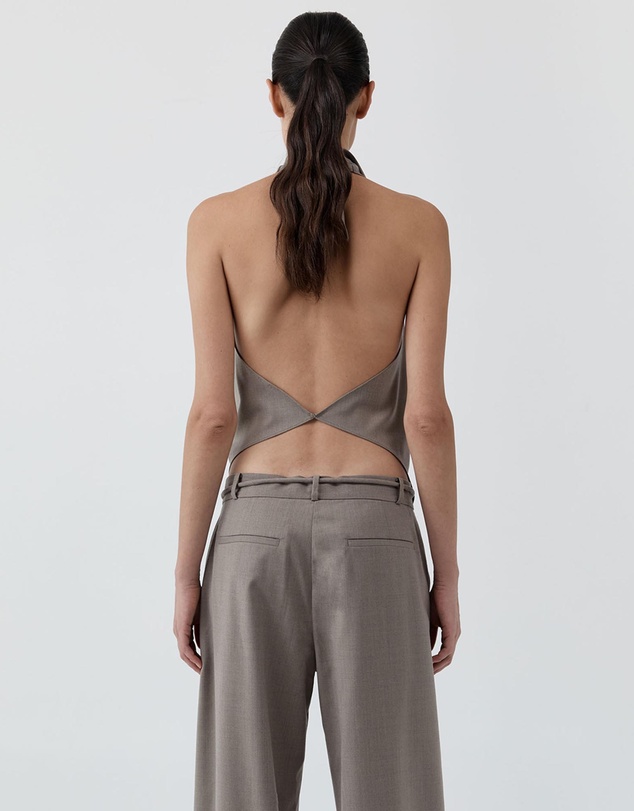 St. Agni - Wool Cowl Backless Top