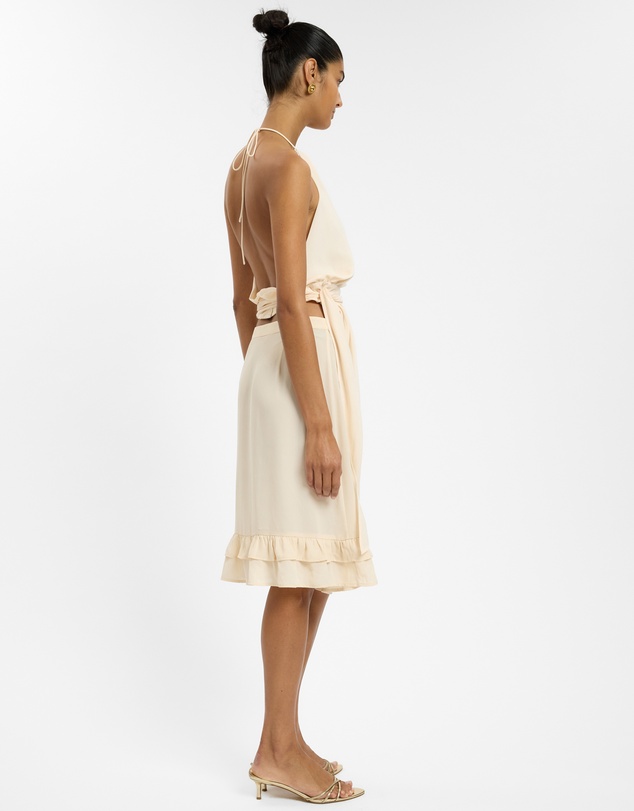 With Harper Lu - Frill Midi Skirt