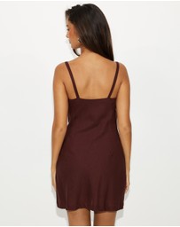 Dazie - Hibiscus Linen Blend Mini Dress