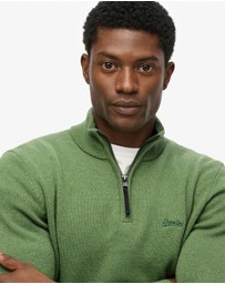 Superdry - Wool Blend Half Zip Slim Fit Jumper
