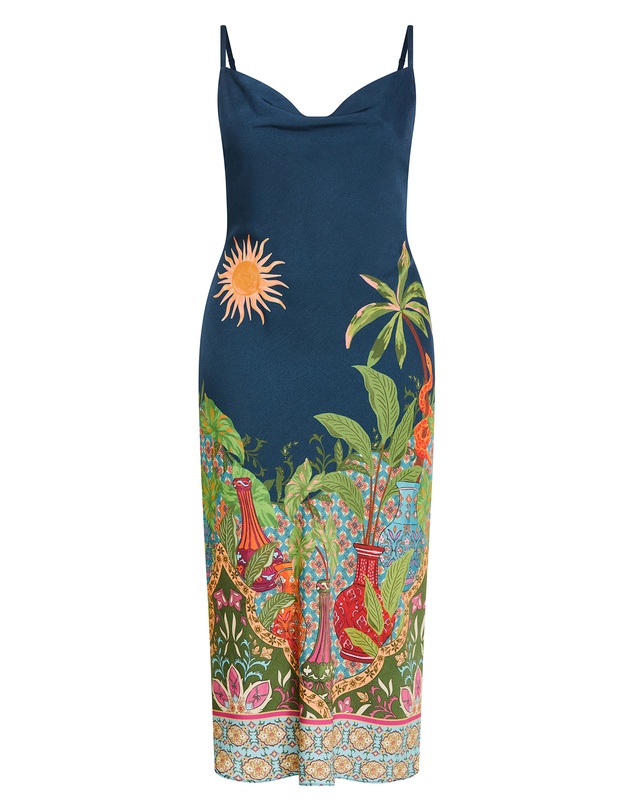City Chic - Sadie Paradise Print Slip Dress